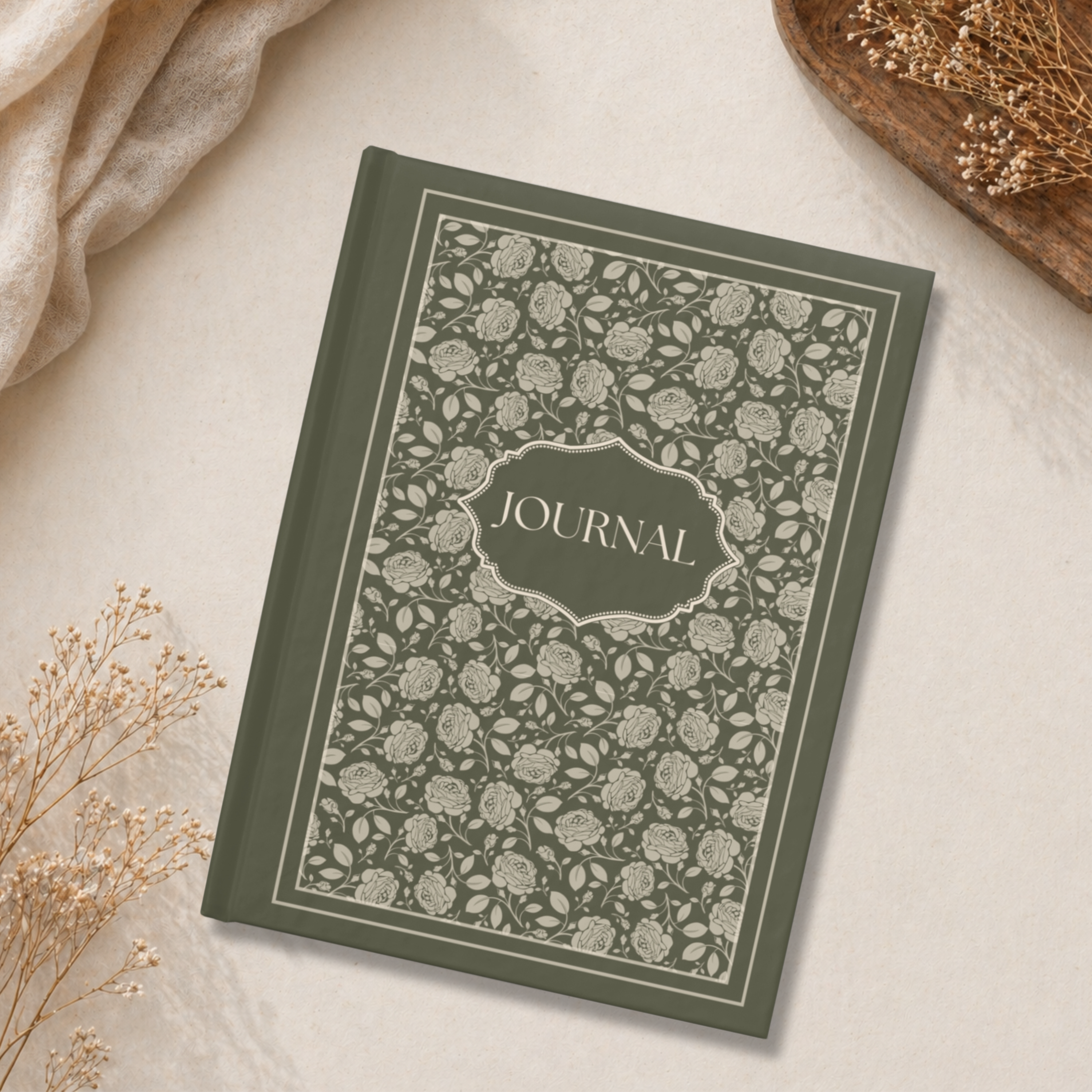 Vintage Romantic Rose Journal - 128 Pages