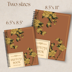 Watercolor Floral Rust Sketchbook - 160 Pages