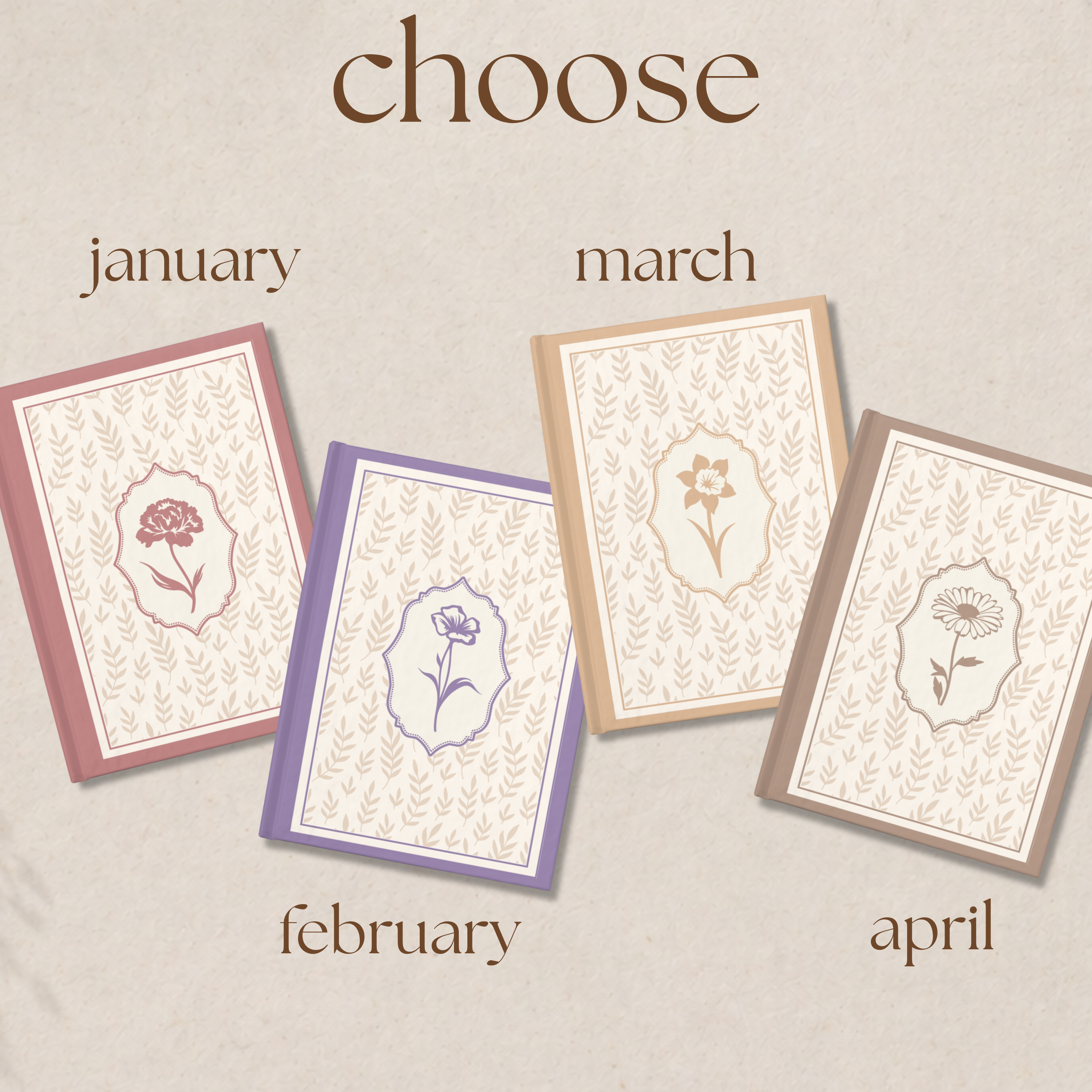 Birth Month Flower Journal - 128 Pages