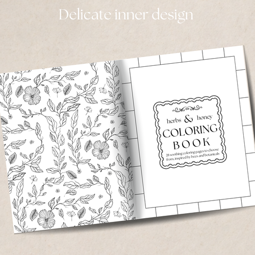 Herbs & Honey Botanical Coloring Book - 26 Pages