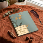 Watercolor Floral Blue Sketchbook - 160 Pages