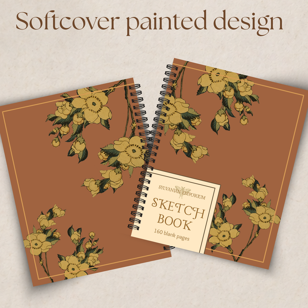 Watercolor Floral Rust Sketchbook - 160 Pages