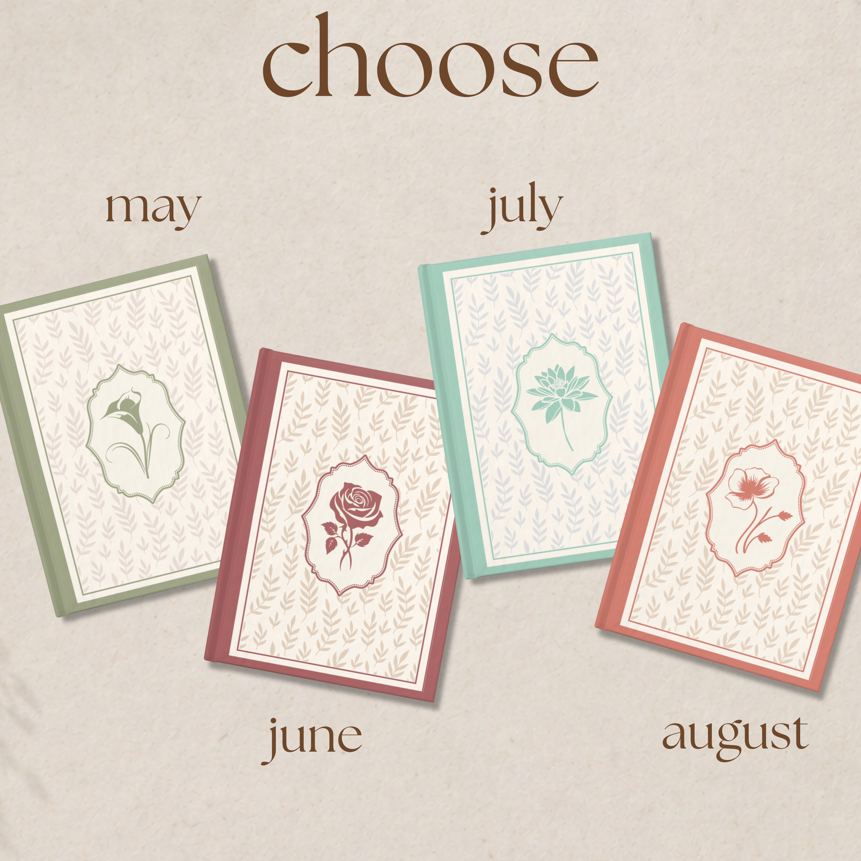 Birth Month Flower Journal - 128 Pages