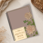 Watercolor Floral Purple Sketchbook - 160 Pages