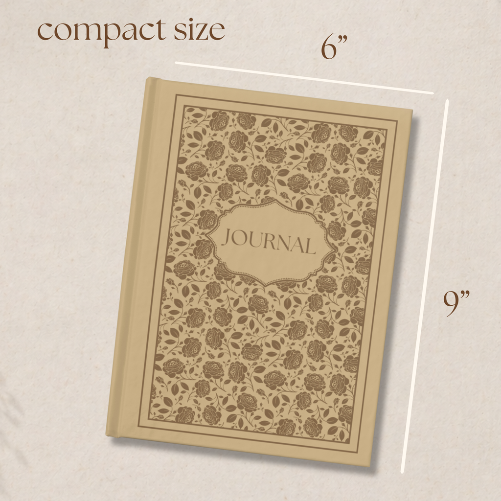 Vintage Romantic Rose Journal - 128 Pages