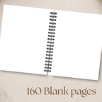 Watercolor Floral Blue Sketchbook - 160 Pages