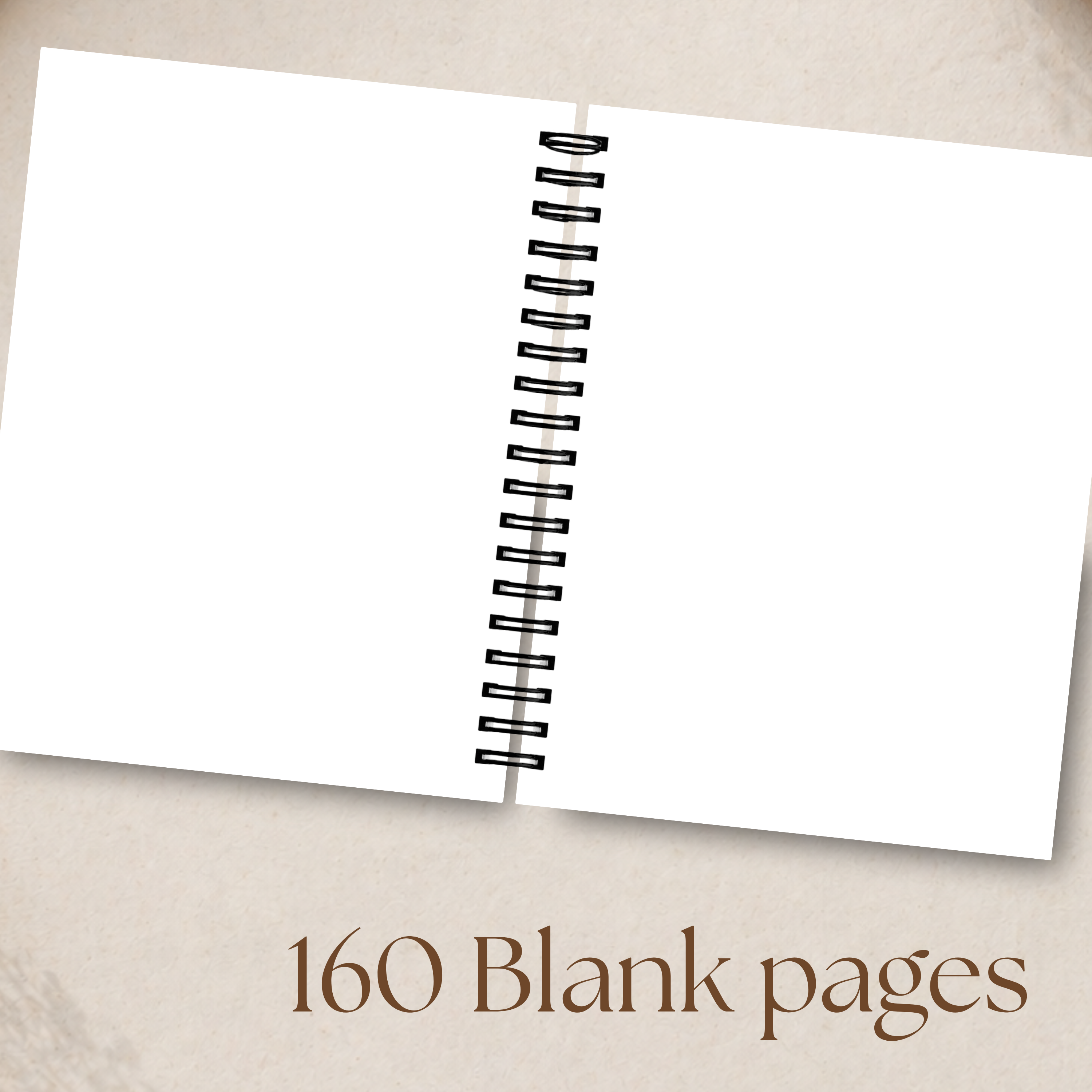 Watercolor Floral Blue Sketchbook - 160 Pages