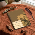 Watercolor Floral Brown Sketchbook - 160 Pages