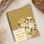 Watercolor Floral Gold Sketchbook - 160 Pages