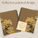 Watercolor Floral Brown Sketchbook - 160 Pages