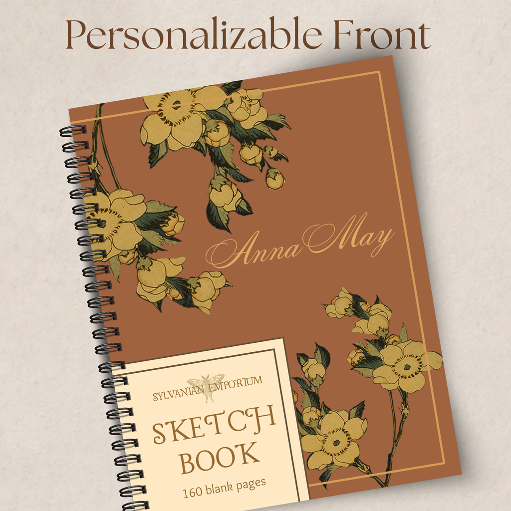 Watercolor Floral Rust Sketchbook - 160 Pages