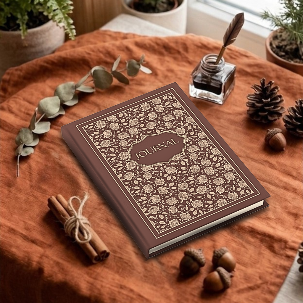 Vintage Romantic Rose Journal - 128 Pages