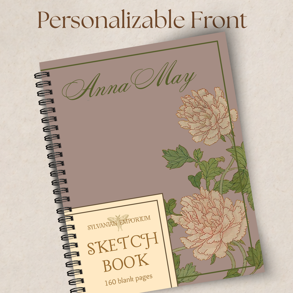 Watercolor Floral Purple Sketchbook - 160 Pages